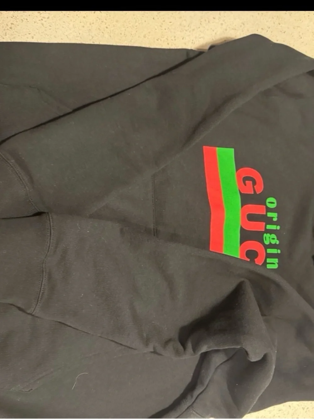 Gucci Original Logo Graphic Hoodie Black Red Green Men’s Size Small NWT $1,250